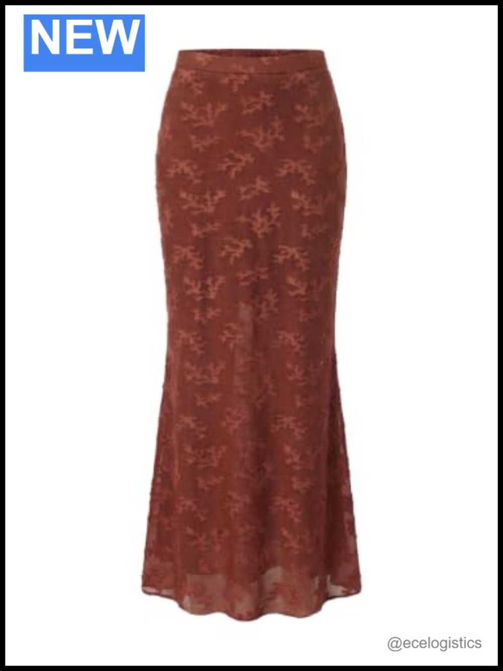 Women Floral Mermaid Maxi Skirt Flowy Long Falling